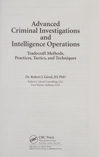 Advanced Criminal Investigations and Intelligence Operations