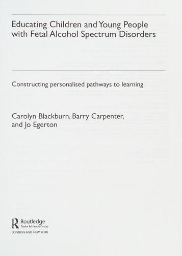 Educating children and young people with fetal alcohol spectrum disorders