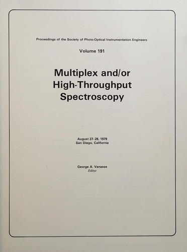 Multiplex and/or high-throughput spectroscopy