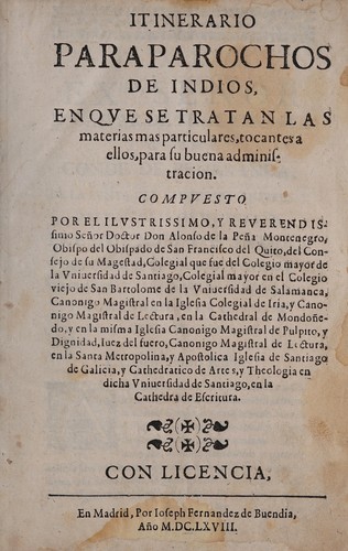 Itinerario para párrocos de indios