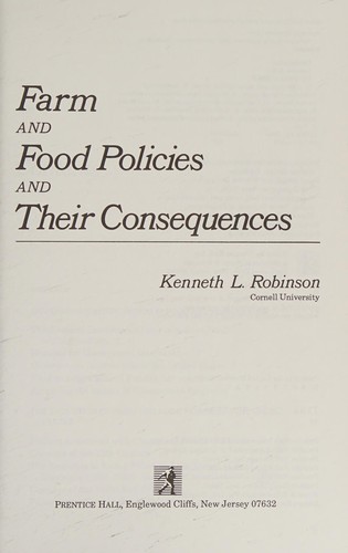Farm and food policies and their consequences
