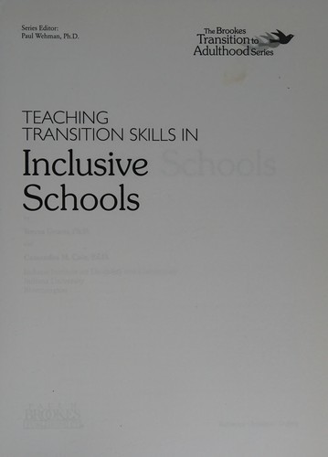 Teaching transition skills in inclusive schools