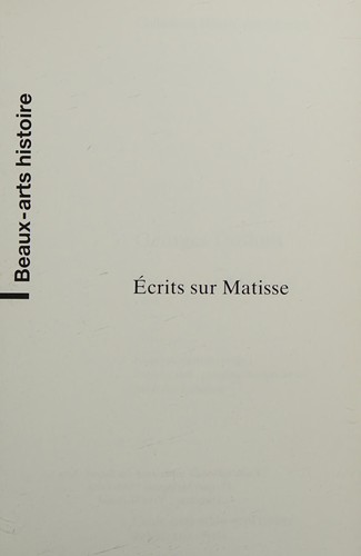 Ecrits sur Matisse