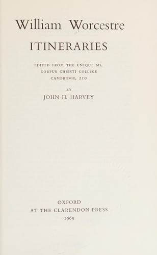 Itineraries (Oxford Medieval Texts)