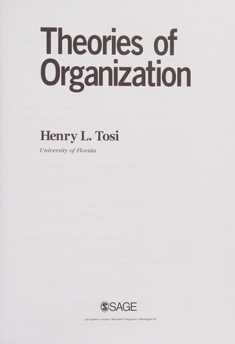 Theories of organization