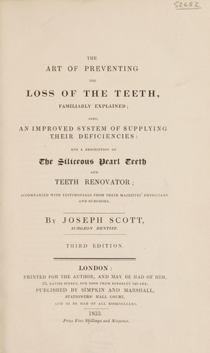 The art of preventing the loss of the teeth