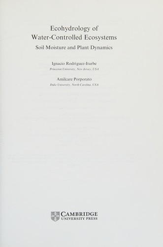 Ecohydrology of water-controlled ecosystems