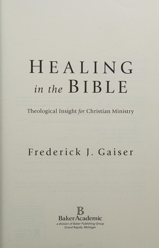 Healing in the Bible