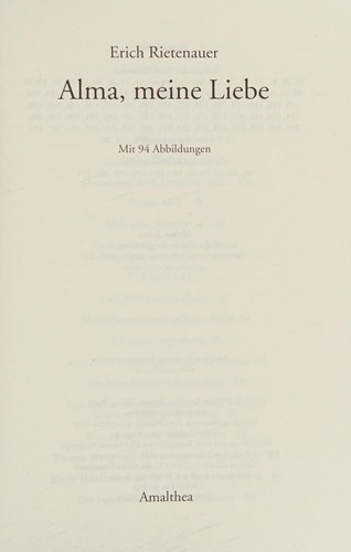 Alma, meine Liebe