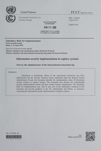 Information security implementation in registry systems