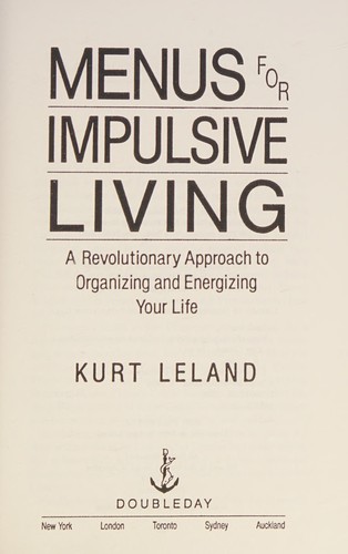 Menus for impulsive living