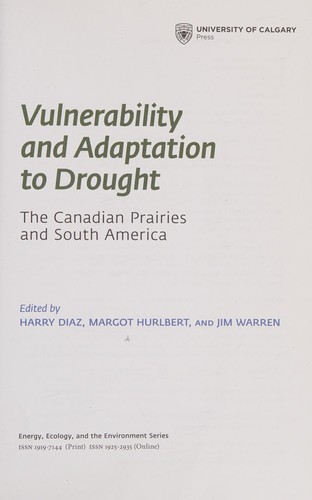 Vulnerability and Adaptation to Drought on the Canadian Prairies