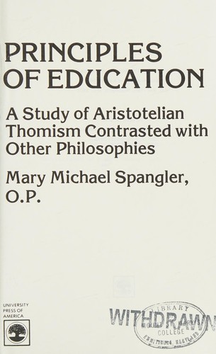 Principles of education