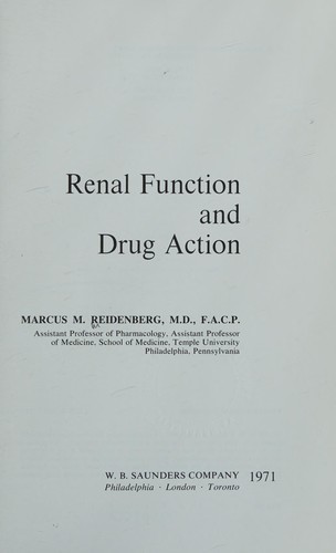 Renal Function and Drug Action