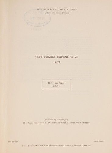 CITY FAMILY EXPENDITURE