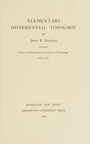 Elementary differential topology