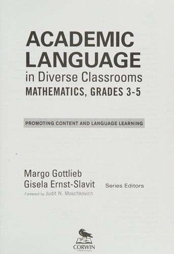 Academic Language in Diverse Classrooms - Mathematics, Grades 3-5