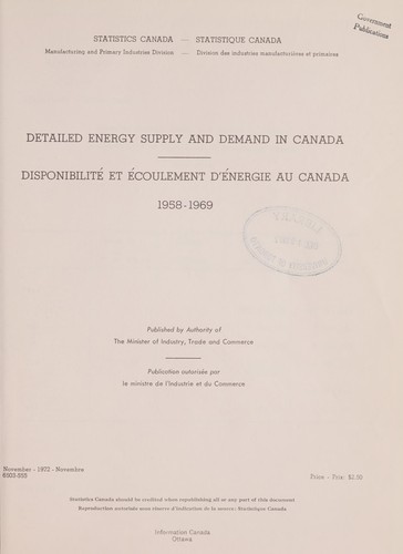 DETAILED ENERGY SUPPLY AND DEMAND IN CANADA