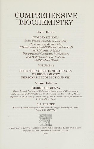 Comprehensive biochemistry
