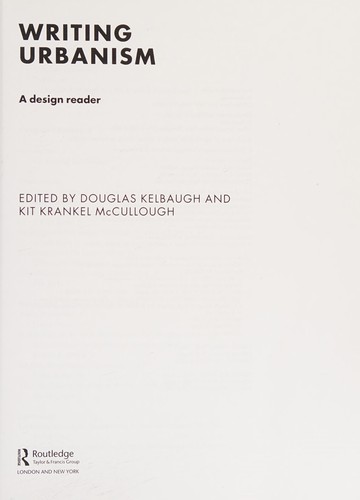 Writing Urbanism (ACSA Architectural Education)