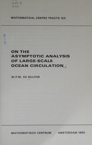 On the asymptotic analysis of large-scale ocean circulation
