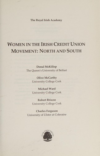 Women in the Irish credit union movement: North and South