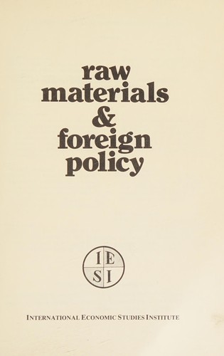 Raw materials & foreign policy