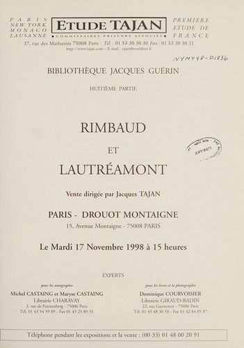 Rimbaud et Lautr©♭amont