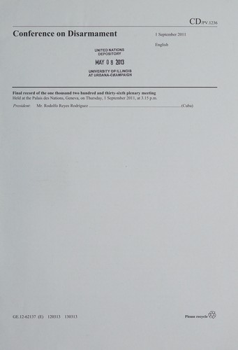 Final record of the one thousand two hundred and thirty-sixth plenary meeting