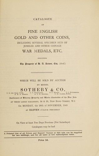 Fine English gold and other coins ... war medals, etc