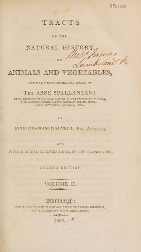 Tracts on the natural history of animals and vegetables