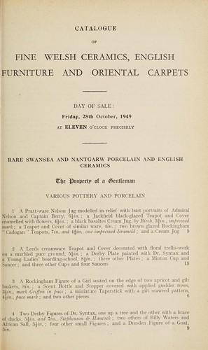 Important Welsh ceramics, English furniture and Oriental carpets