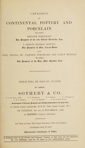 Continental pottery and porcelain