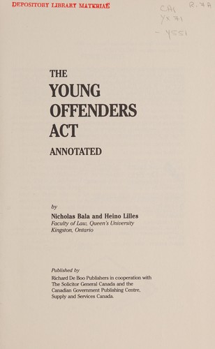 The Young Offenders Act annotated
