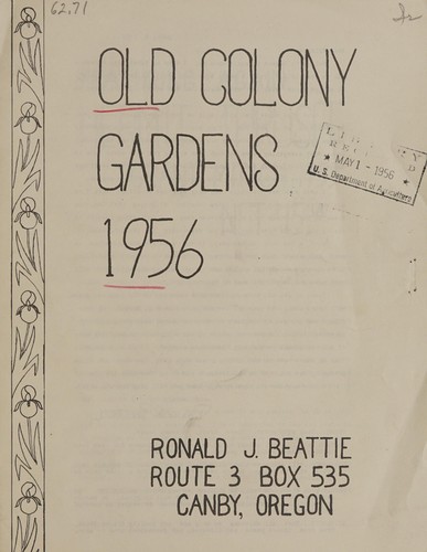 Old Colony Gardens, 1956