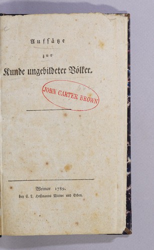 Aufsätze zur Kunde ungebildeter Völker