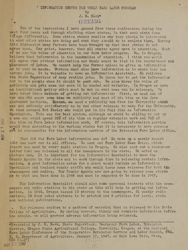 Information serves the whole farm labor program