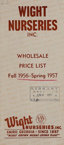 Wholesale price list, fall 1956-spring 1957