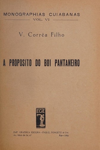 A proposito do boi pantaneiro