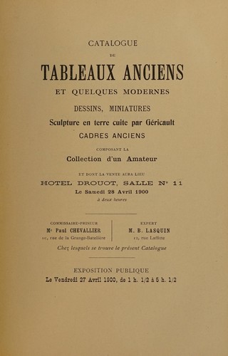 Tableaux anciens et quelques modernes