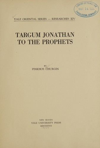 Targum Jonathan to the Prophets