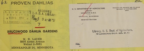Proven dahlias, 1957