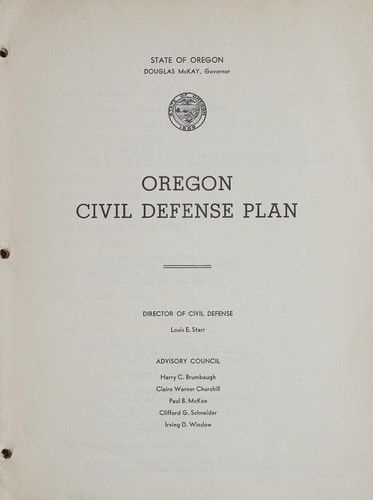 Oregon civil defense plan