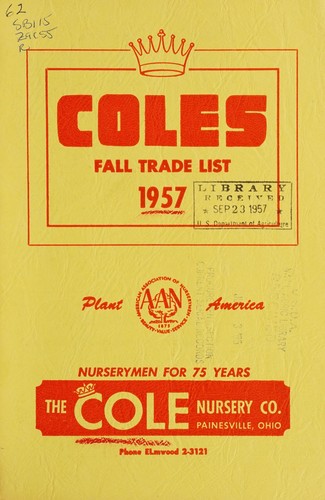 Coles fall trade list 1957