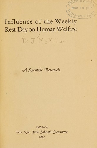 Influence of the weekly rest-day on human welfare