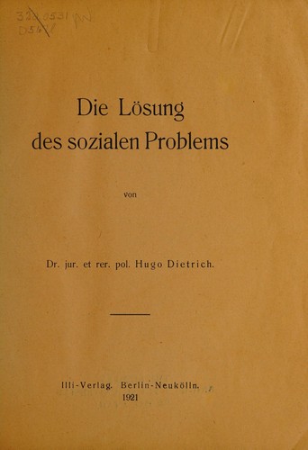Die Lösung des sozialen Problems