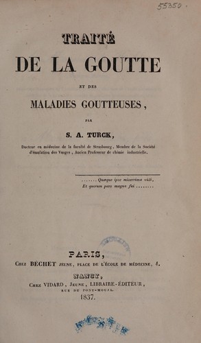 Trait©♭ de la goutte et des maladies goutteuses