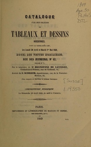 Tableaux et dessins modernes