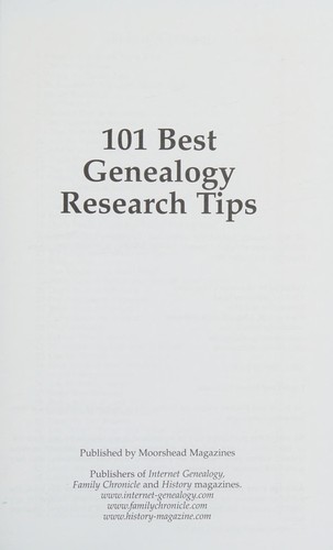 101 Best Genealogy Research Tips
