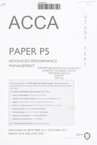 ACCA P5 Advanced Performance Management